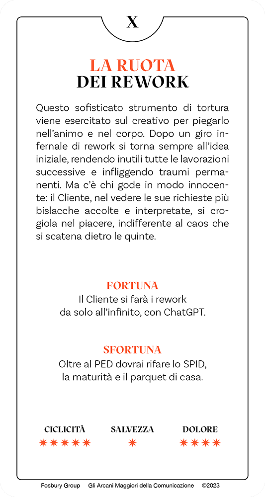 X - LA RUOTA DEL REWORK